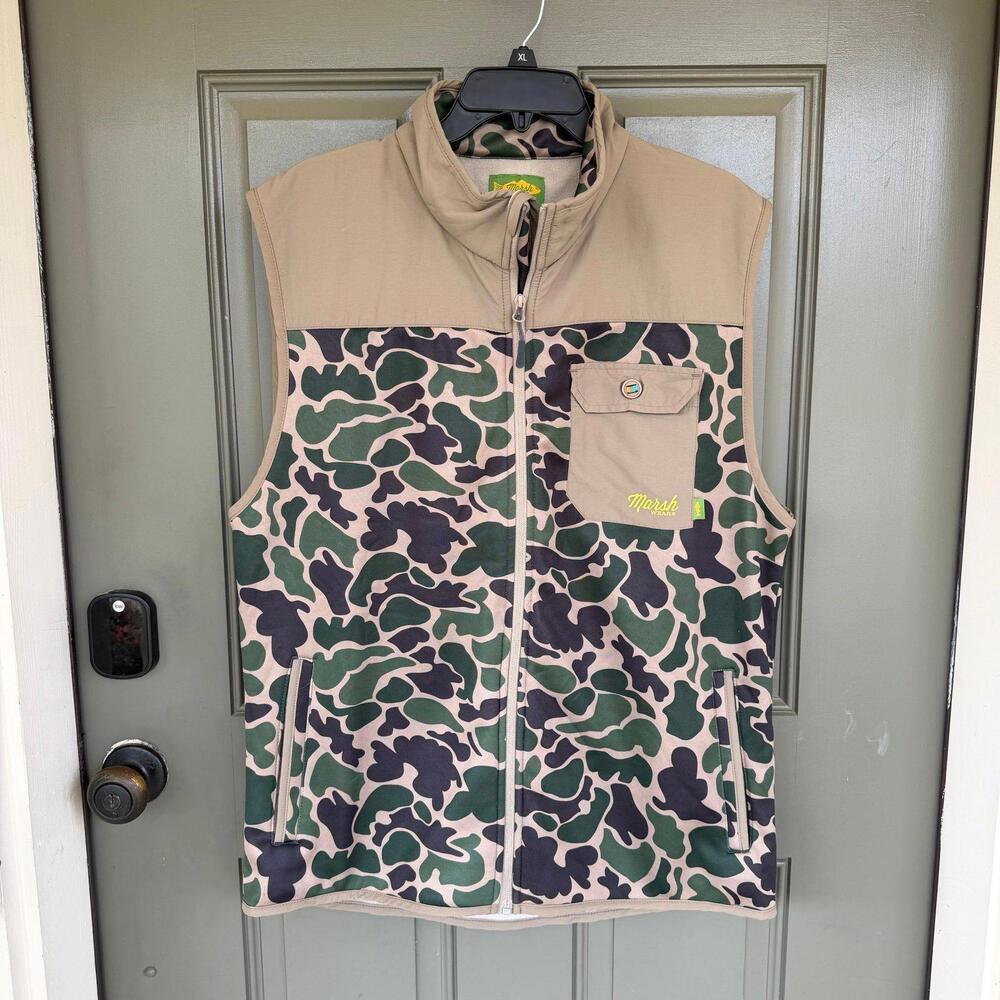 Marsh Wear Fusion Fleece Vest Mallard Camo XL‎